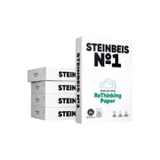 Steinbeis K1207666080A No.1 Carta per Stampanti A4 80 g-m² 100% Riciclata 2500 Fogli 5 Risme Blue Angel EU Ecolabel colore Bianco