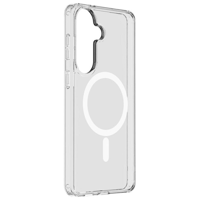 Cellularline CLEARMAGALS26PLT Clear Mag Custodia Cover Samsung Galaxy S26 Plus Rigida Bordo Gomma Qi2 MagSafe Anti-ingiallimento Antibatterica colore Trasparente
