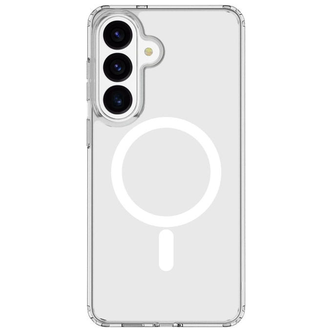Cellularline CLEARMAGALS26PLT Clear Mag Custodia Cover Samsung Galaxy S26 Plus Rigida Bordo Gomma Qi2 MagSafe Anti-ingiallimento Antibatterica colore Trasparente