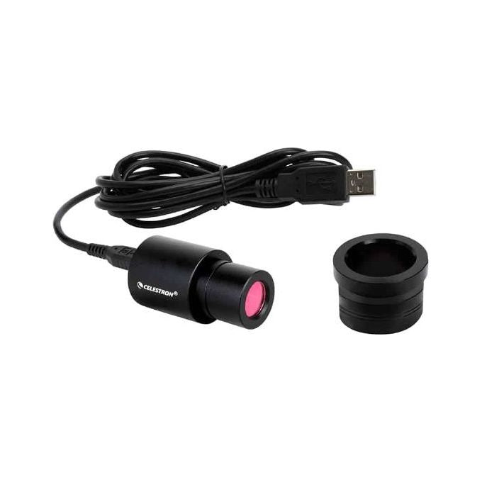 Celestron 44423-CGL Digital Microscope Imager 2MP Telecamera per Microscopio Risoluzione 1600x1200 Pixel Compatibile con Oculari 23mm-30mm Software S-Viewer Incluso colore Nero