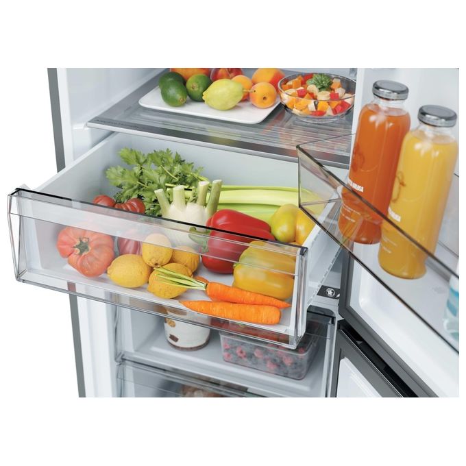 Candy CNCQ2T6S18DX Frigorifero Combinato 315 L Total No Frost 185 cm classe D 35 dB (185x59,5x59,9 cm) colore Acciaio Inox