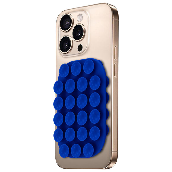 Celly COLFIXSQUAREBL Supporto Passivo per Telefono Cellulare Smartphone in Silicone con Fissaggio a Ventosa colore Blu