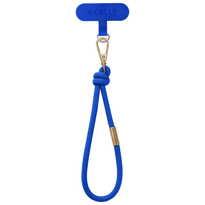 Celly COLWRISTLACETBL Offset Laccetto da Polso per Smartphone Universale Tessuto 36 cm colore Blu