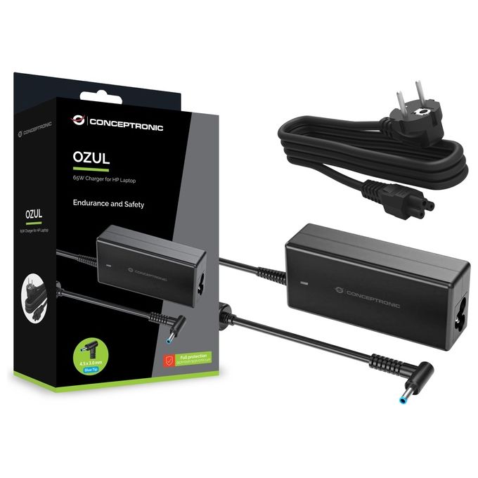 Conceptronic CONCEPTRONIC-HP-4.5X3.0 Caricatore a 1 porta per HP con connettore da 4.5 x 3.0 mm 19V 65W colore Nero