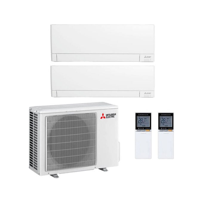 Mitsubishi KIT_ Plus Ay MXZ2F42VF-18DUAL Climatizzatore Dual 09+09BTU A+++-A++ Wifi R32 Bianco