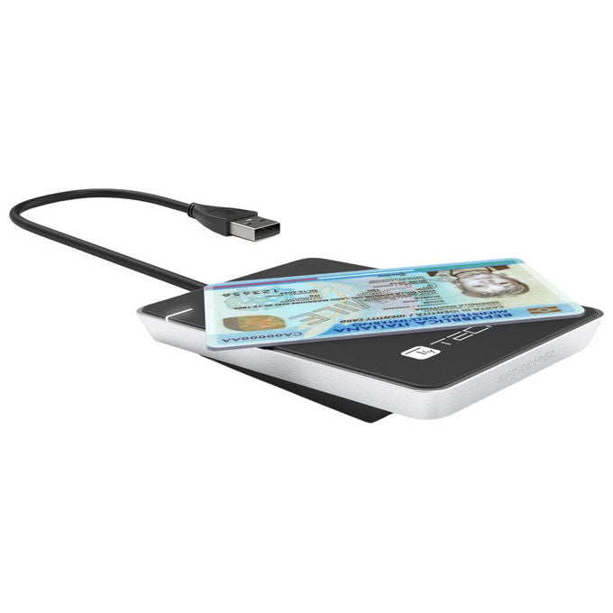 Techly I-CARD CAM-CIE Lettore RFID USB Nero Argento