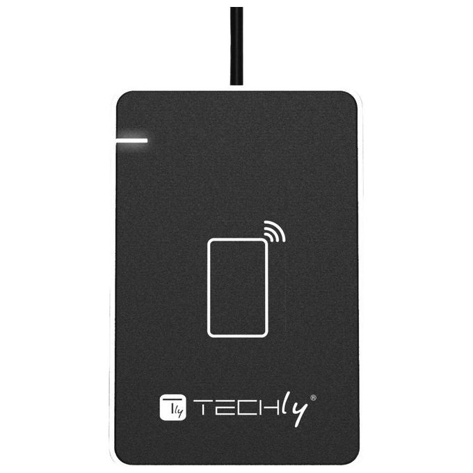 Techly I-CARD CAM-CIE Lettore RFID USB Nero Argento