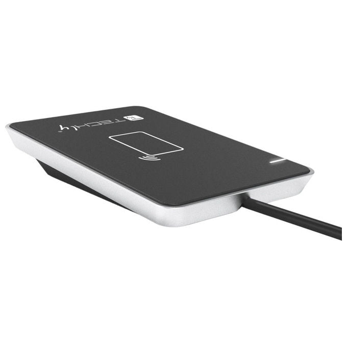 Techly I-CARD CAM-CIE Lettore RFID USB Nero Argento