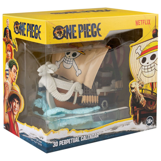 Grupo Erik One Piece Calendario Perpetuo 3D Going Merry Manga Anime Resina