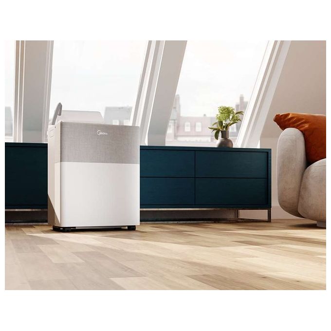 Midea 4048164116478 PORTASPLIT Condizionatore fisso Monoblocco 12000 BTU Classe A++ A+ Pompa di Calore R32 39 dB colore Grigio Bianco