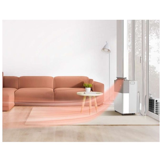 Midea 4048164116478 PORTASPLIT Condizionatore fisso Monoblocco 12000 BTU Classe A++ A+ Pompa di Calore R32 39 dB colore Grigio Bianco