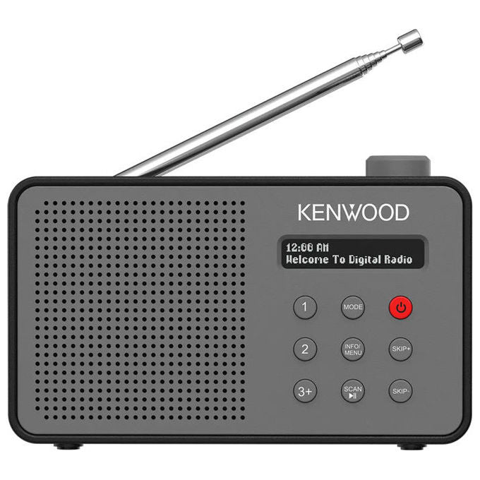 Kenwood CR-M25DAB-H Radio Portatile Digitale con DAB+ FM Bluetooth 5.3 USB Type-C Batteria Integrata 7 h colore Grigio