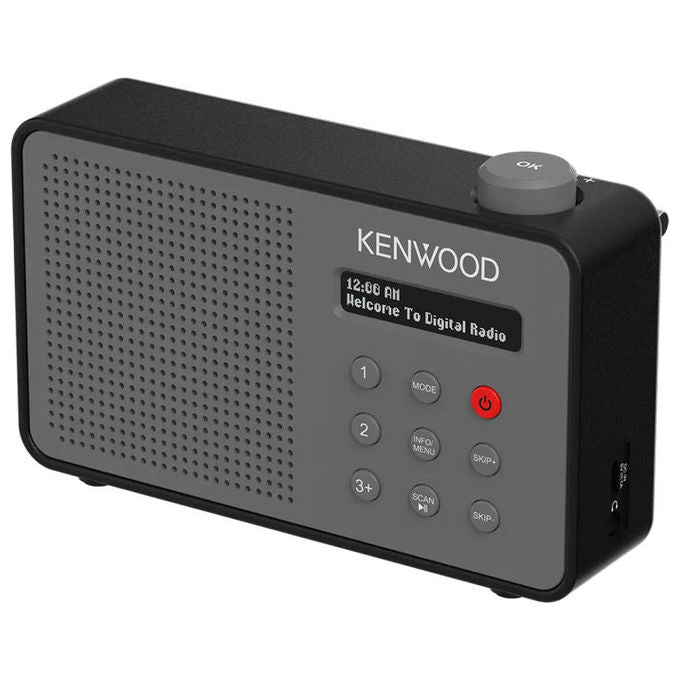 Kenwood CR-M25DAB-H Radio Portatile Digitale con DAB+ FM Bluetooth 5.3 USB Type-C Batteria Integrata 7 h colore Grigio