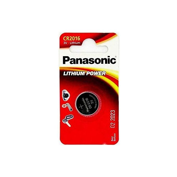 Panasonic CR2016 Pila a Bottone al Litio 3V 90 mAh non ricaricabile 1 pezzo