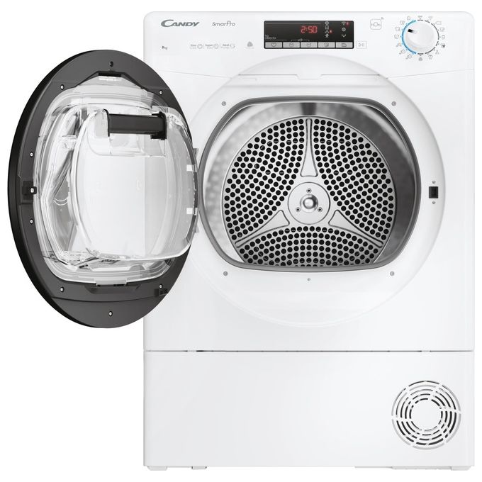 Candy CROE H9A2TBE-S Smart Pro Asciugatrice Pompa di Calore 9 Kg Classe E Wi-Fi Vapore (85x60x61 cm) colore Bianco
