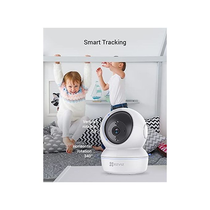 Ezviz CS-C6N Telecamera IP Wi-Fi Interno Motorizzata 360° Full HD 1080p Visione Notturna 10m Audio Bidirezionale MicroSD 256GB colore Bianco