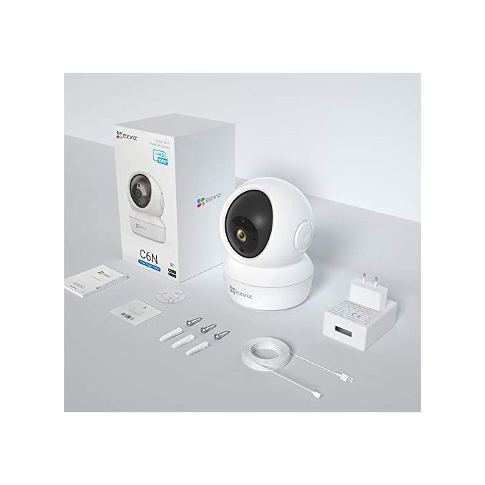 Ezviz CS-C6N Telecamera IP Wi-Fi Interno Motorizzata 360° Full HD 1080p Visione Notturna 10m Audio Bidirezionale MicroSD 256GB colore Bianco