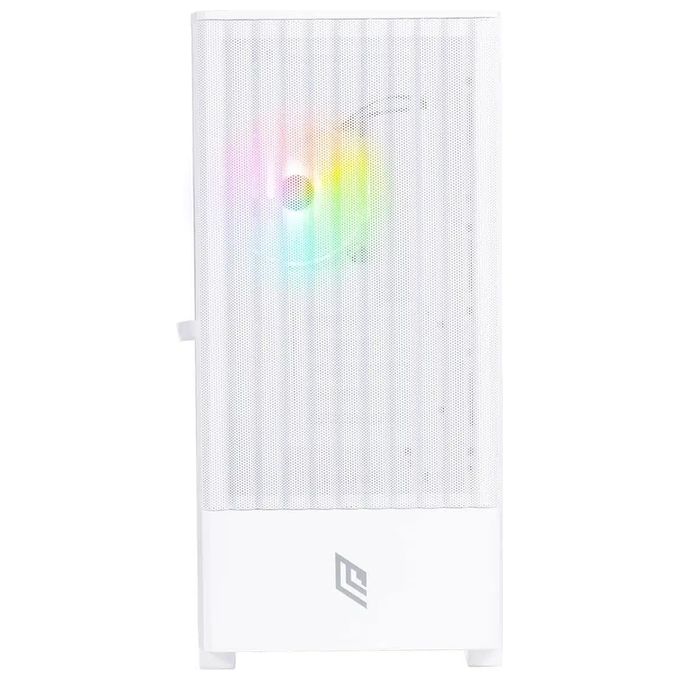 Noua CS0223AG-L111W517 Fobia L111 Case Micro ATX con Frontale Mesh e Vetro Temperato Ventola ARGB Preinstallata Supporto GPU 384 mm CPU 165 mm colore Bianco