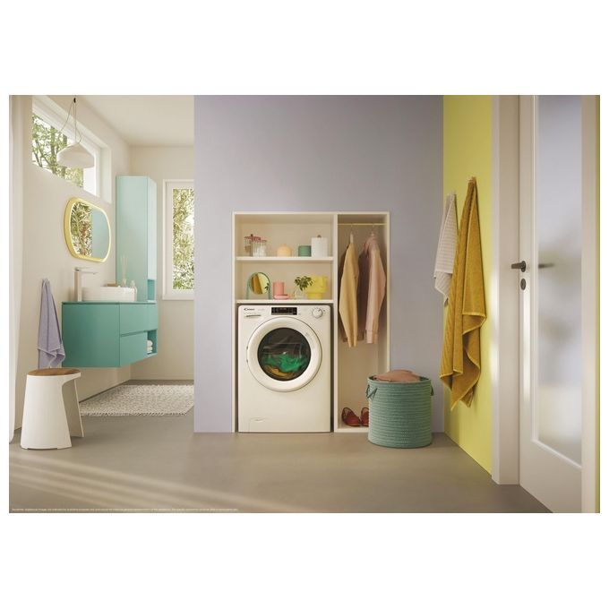 Candy CSO 496TWM6-1-S Smart Pro Inverter Lavatrice Frontale 9 Kg 1400 rpm Classe A Wi-Fi Vapore 16 Programmi (85x60x53 cm) colore Bianco