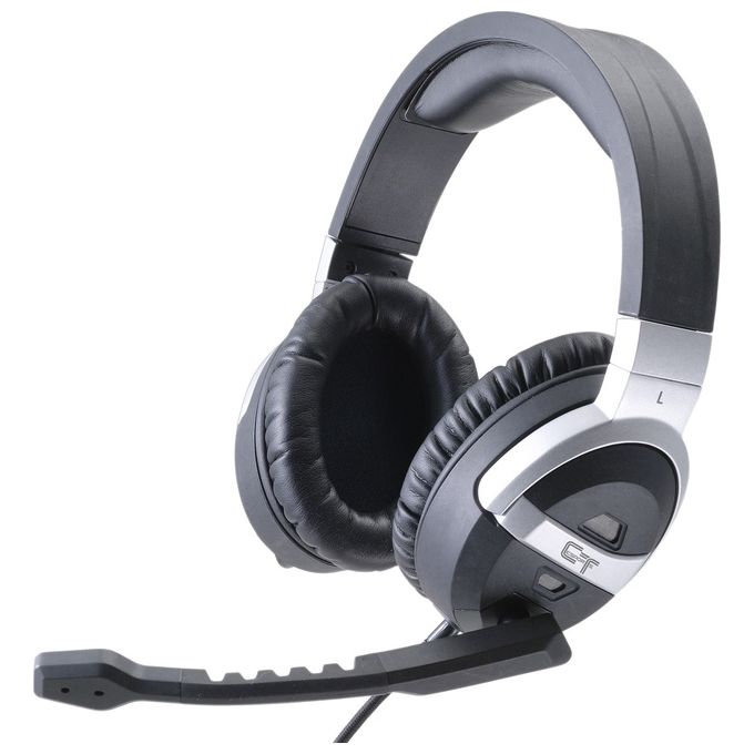 Cortek cuffie mantra gaming alta fedelta' 3d surroun, anc, 4 equalizzazioni, 300 watt