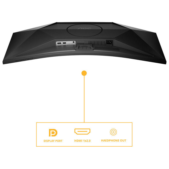 AOC monitor curvo 34 pollici CU34B3E, UltraWide QHD 3440x1440, pannello VA, 120Hz, 4ms, Adaptive Sync, HDR10, Nero