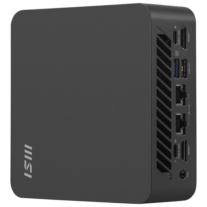 MSI CUBI Z 8M-036BEU Cubi Z Mini PC barebone AMD Ryzen 7 255 8 core 3,8 GHz RAM fino a 64 GB DDR4 2 slot M.2 NVMe Wi-Fi 6E Bluetooth 5.4 HDMI 2.1 USB 3.2 Gen 2 USB4 colore Nero
