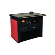 Blinky 9811328 Patty Cucina a Legna con Forno 7,12 kW 3 Stelle Laterali in Ceramica 88x60x81 cm colore Rosso