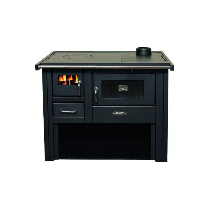 Blinky 9811328 Patty Cucina a Legna con Forno 7,12 kW 3 Stelle Laterali in Ceramica 88x60x81 cm colore Rosso