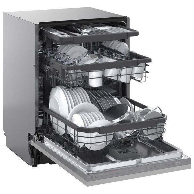 LG DB375TXSN QuadWash Lavastoviglie A scomparsa totale 14 coperti Classe A (60x82x55 cm) colore Acciaio inox