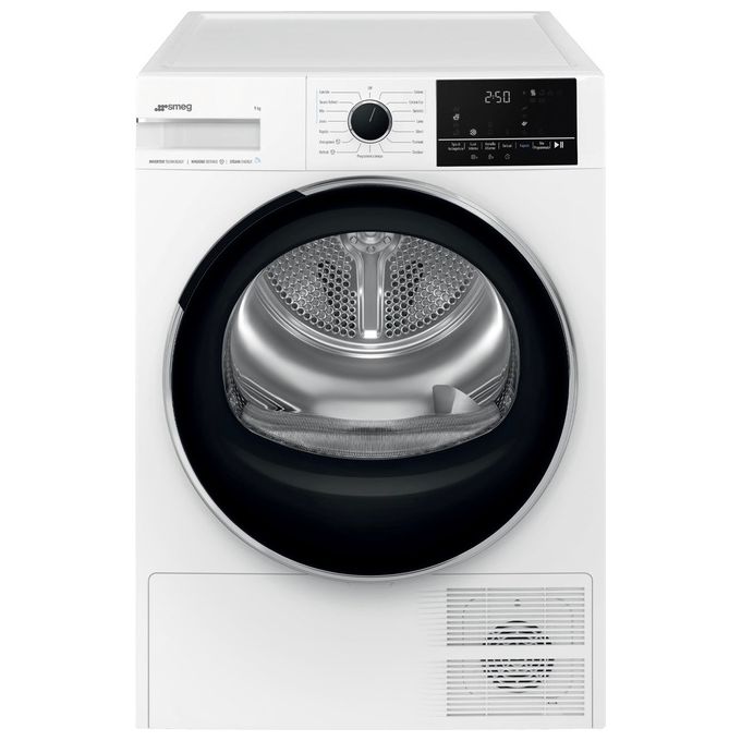 Smeg DNP09SEC Asciugatrice con Pompa di Calore 9 Kg Classe Energetica C Inverter Libera Installazione (60x60x85 cm) colore Bianco