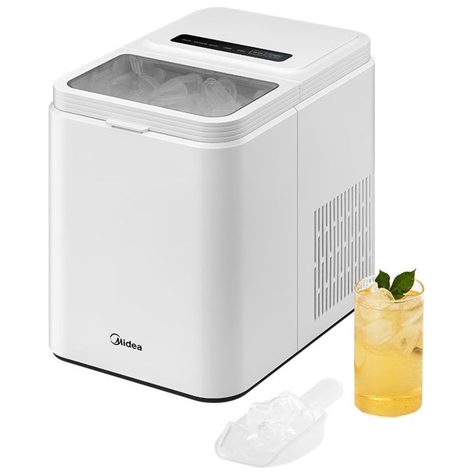 Midea MERI12BG01EU Macchina Ghiaccio Portatile Produzione 12 Kg-24h Capacita' 1.3 L Potenza 180 W colore Bianco