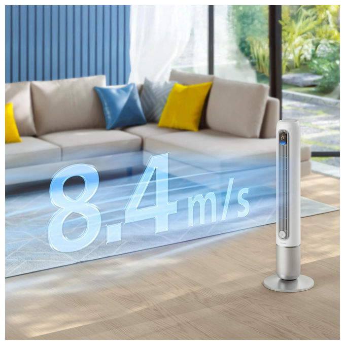 Philips CX7550-00 Smart Series 7000 Ventilatore a Torre 2440 m³-h 22 dB 30 W 12 velocita' Wi-Fi Aromaterapia colore Bianco