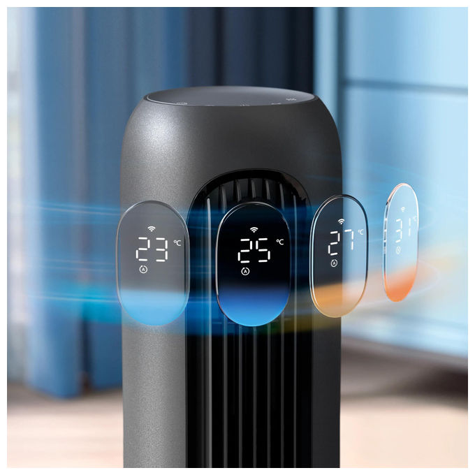 Philips CX7550-00 Smart Series 7000 Ventilatore a Torre 2440 m³-h 22 dB 30 W 12 velocita' Wi-Fi Aromaterapia colore Bianco 01