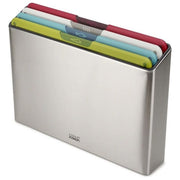 Joseph Joseph 60226 Set di 4 Taglieri Folio Icon in Acciaio con Custodia Multicolore