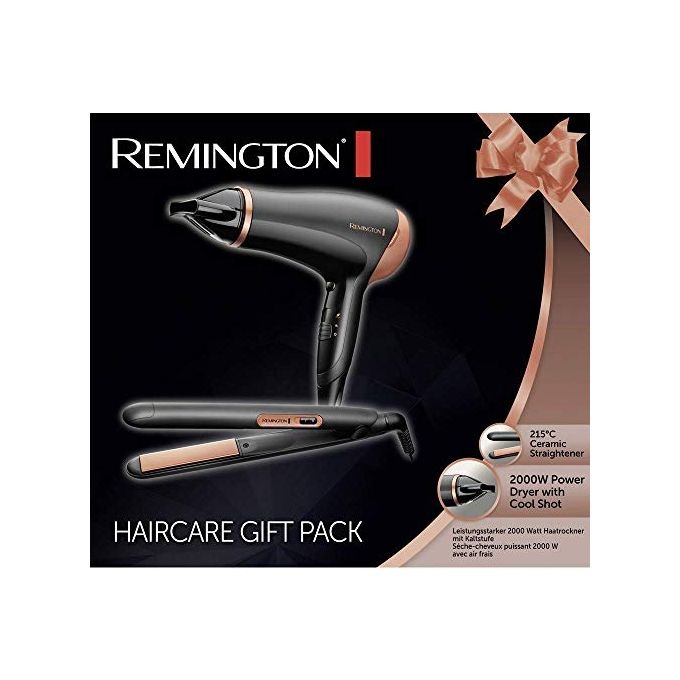 Remington Asciugacapelli 2000W e Piastra per Capelli in Ceramica