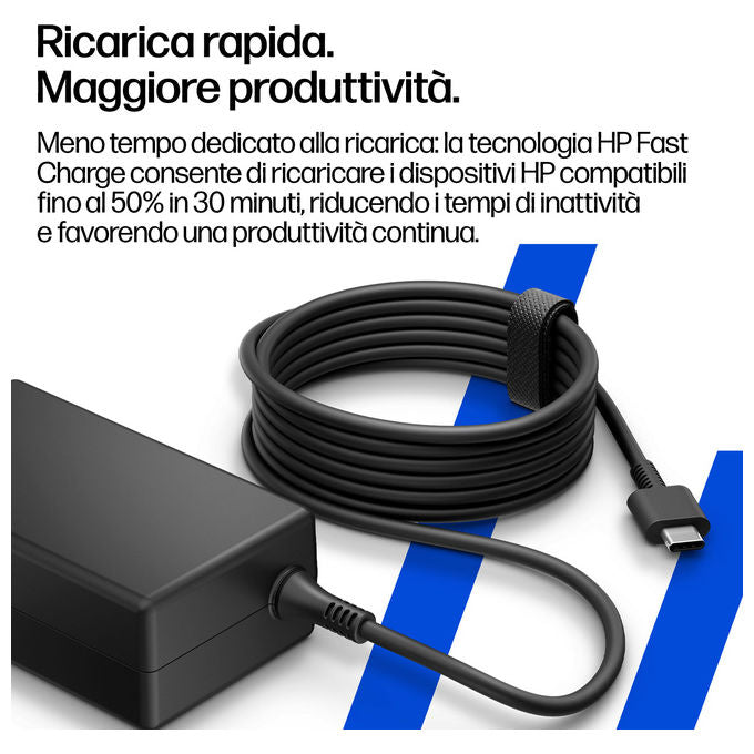 HP D36ZXAA Alimentatore HP 65W GaN USB-C LC Supporta fino a 65 W di potenza di alimentazione colore Nero