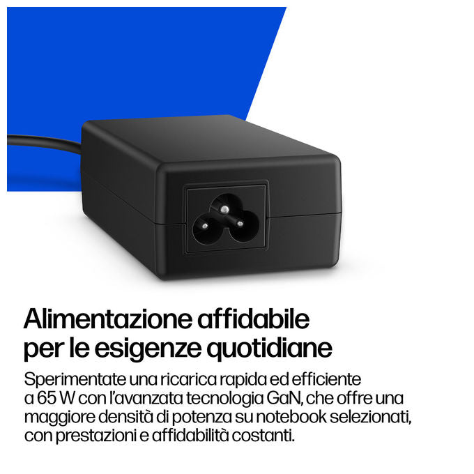 HP D36ZXAA Alimentatore HP 65W GaN USB-C LC Supporta fino a 65 W di potenza di alimentazione colore Nero