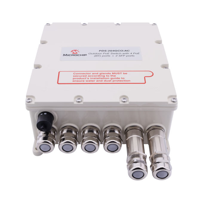 Microchip Technology PDS-204GCO-AC Switch Gestito 4 Porte Gigabit PoE 2 SFP 150 W colore Nero