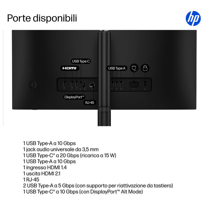 HP D5BM9ET All-in-One PC 23.8'' Intel Core Ultra 5 16 GB DDR5 512 GB SSD colore Nero