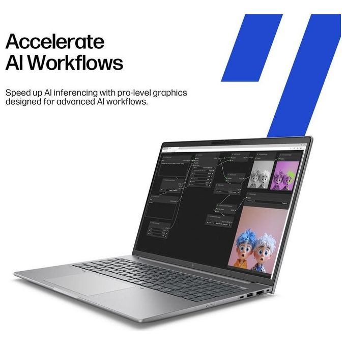 HP D5JM1ETABZ ZBook 8 G1ak Workstation Mobile 14 pollici AMD Ryzen AI 7 PRO 32GB DDR5 1TB SSD WUXGA Wi-Fi 7 Windows 11 Pro colore Argento