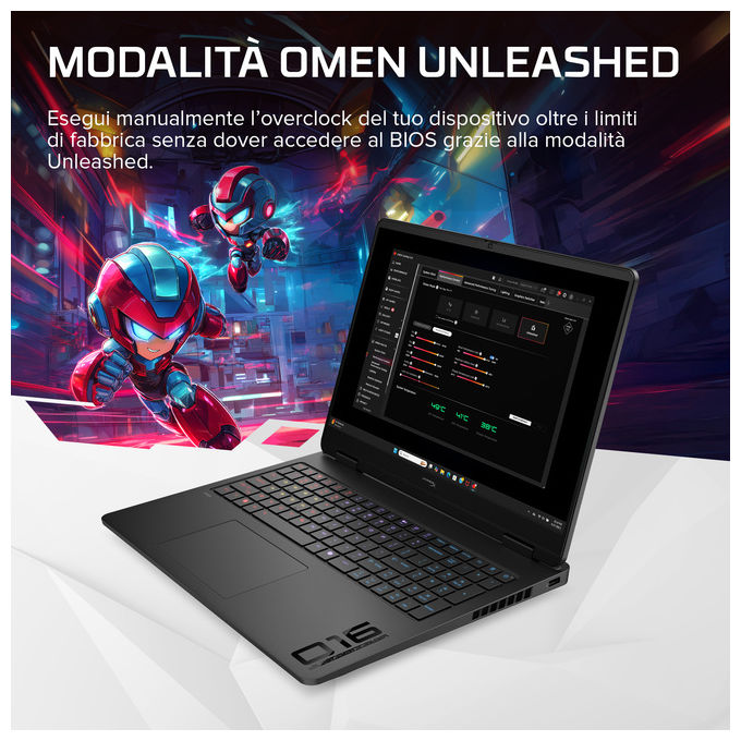 HP E4EW7EA OMEN 16 Laptop Intel Core Ultra 9 32 GB DDR5-SDRAM NVIDIA GeForce RTX 5070 2.5K 240 Hz colore Nero