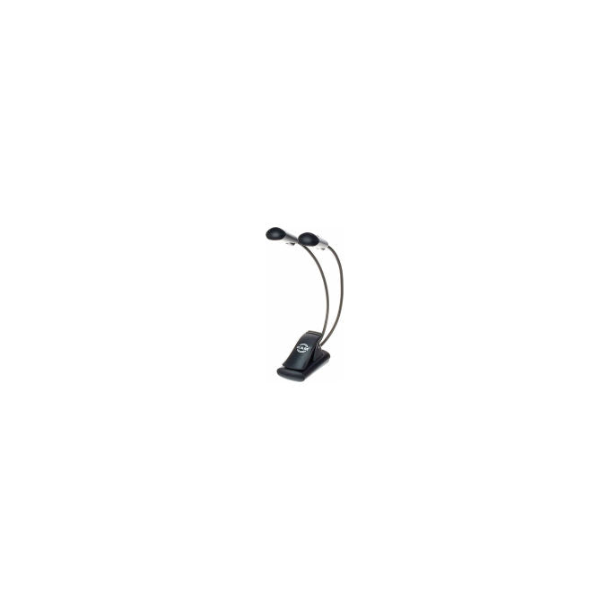 König and Meyer 12271 Twin Head Pro Lampada per leggio dimmerabile con luce bianca calda 2x6 LED 2x~2500 lux alimentazione batteria o alimentatore colore Nero