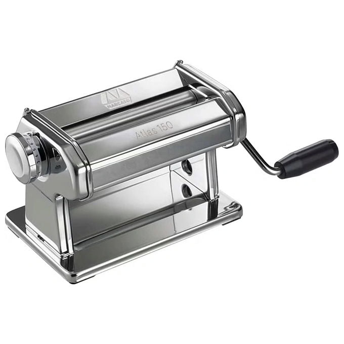 Marcato AT-150-ROL-PRM Atlas 150 Roller Macchina per Pasta con 10 Spessori Regolabili Larghezza 15 cm in Alluminio Anodizzato Acciaio colore Nero