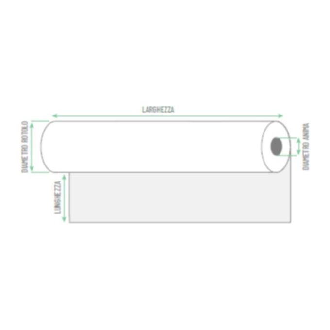 Rotolificio Pugliese D91P28-8814 Cristal Rotoli per Plotter 80 g-mq 914 mm x 50 m colore Bianco