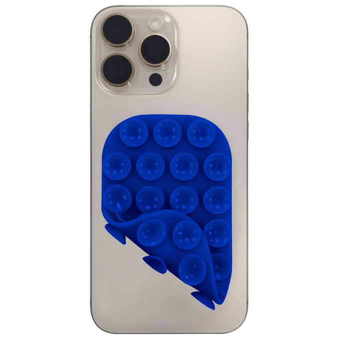 Celly COLFIXSQUAREBL Supporto Passivo per Telefono Cellulare Smartphone in Silicone con Fissaggio a Ventosa colore Blu