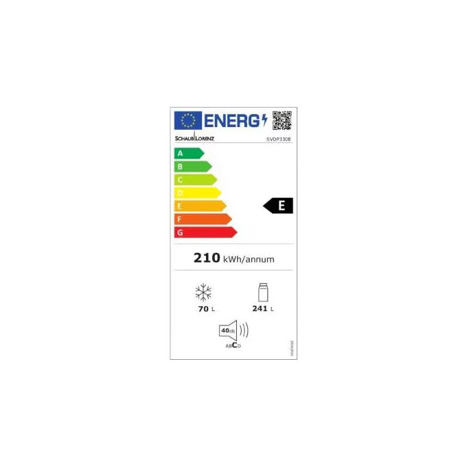 Schaub Lorenz SVDP330E Frigorifero Doppia Porta 311 L 175 cm Classe E 42 dB Less Frost Ventilato colore Bianco