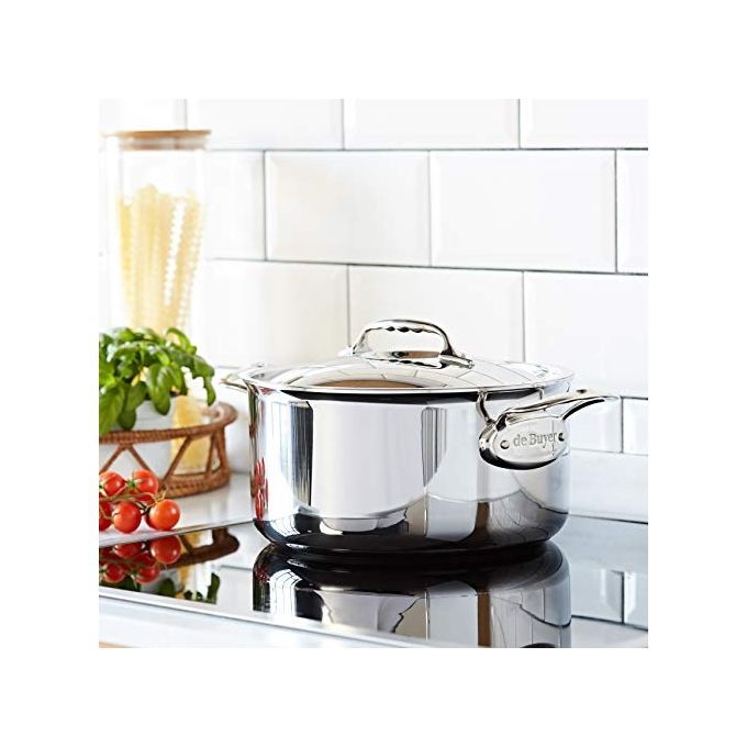 De Buyer Affinity Pentola per Arrosti Inox con Coperchio 24cm