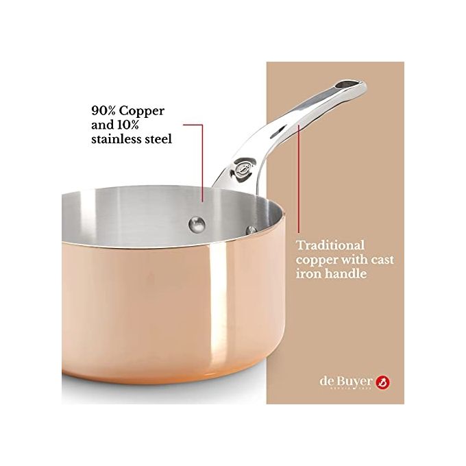 De Buyer Prima Matera Casseruola Rame-Inox 14cm per Induzione