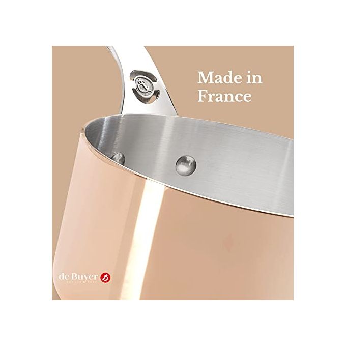 De Buyer Prima Matera Casseruola Rame-Inox 14cm per Induzione