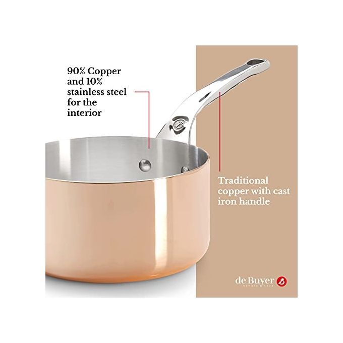 De Buyer Prima Matera casseruola rame-inox 16 cm induzione